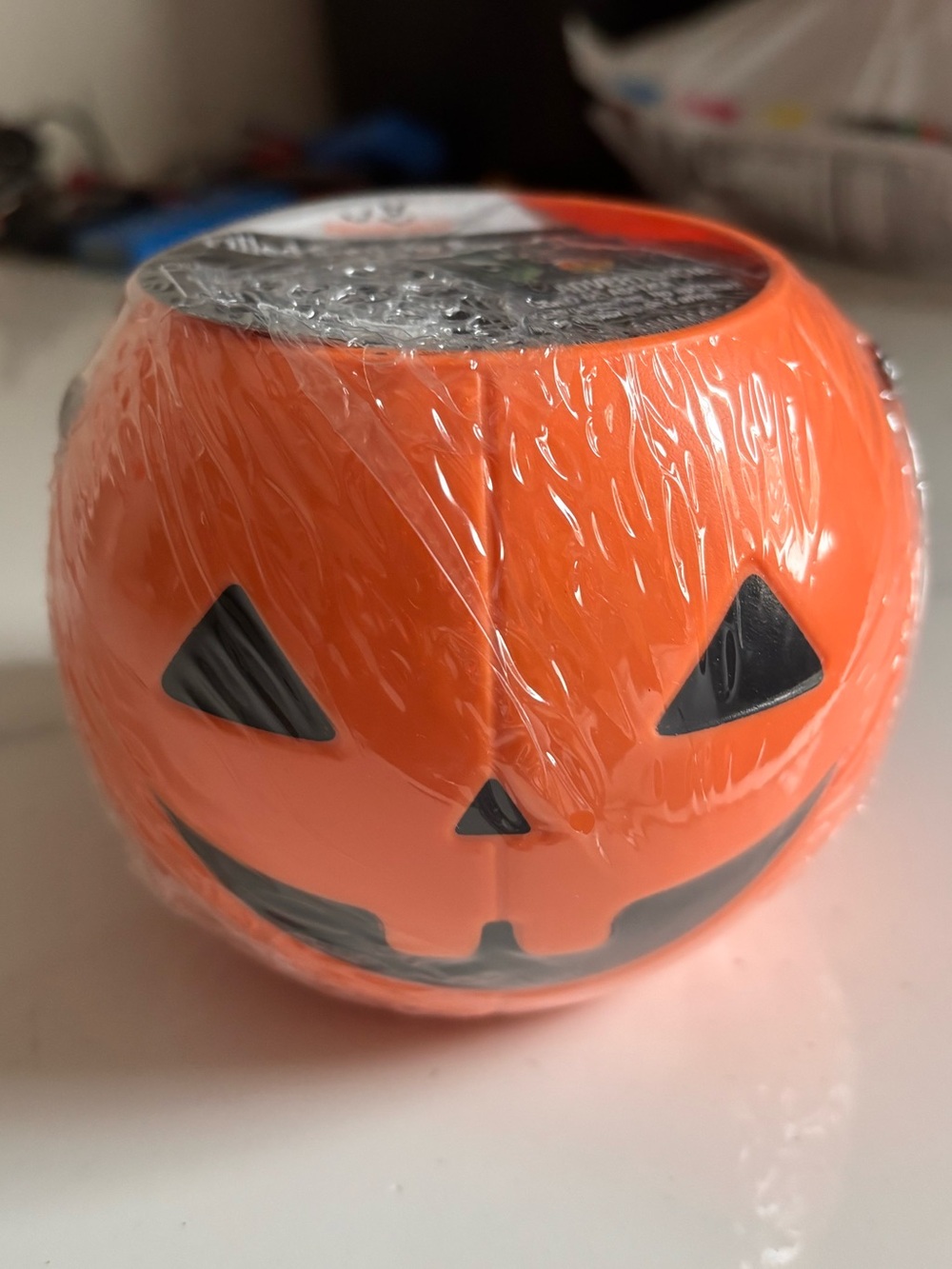 Halloween Orange Jack-O'-Lantern Candy Bucket - Party Supply